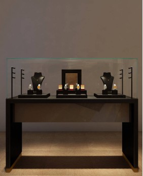 Estojos de exibição de joias e relógios de luxo modernos de madeira de alta qualidade